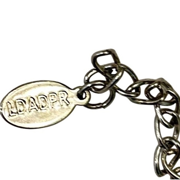 Vintage LdadPR faceted pink quartz pendant pale pink pearlized beads extender - Picture 4 of 6